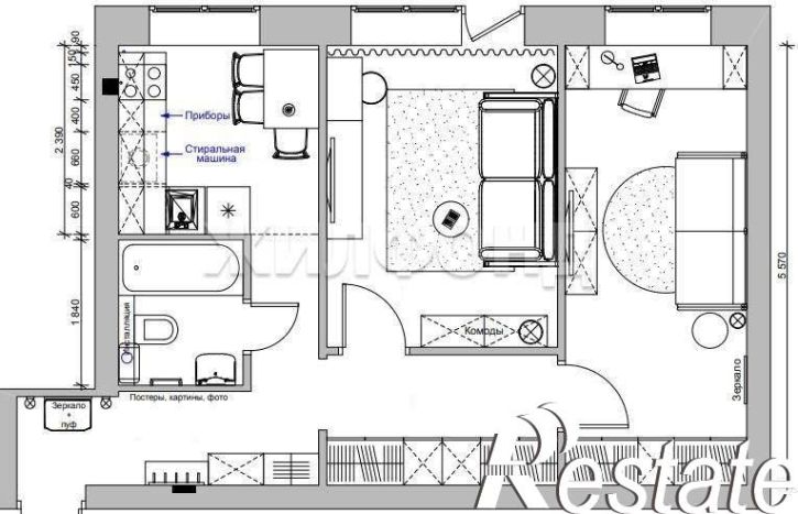2-комн квартира Воскресенская ул., д.92к1